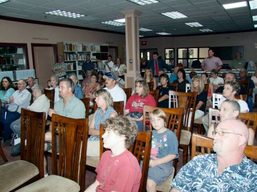 Sharlot Hall audience watching power point.