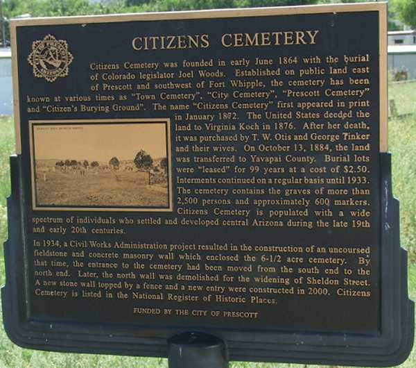 Citizens Cemetery, Prescott, Arizona=